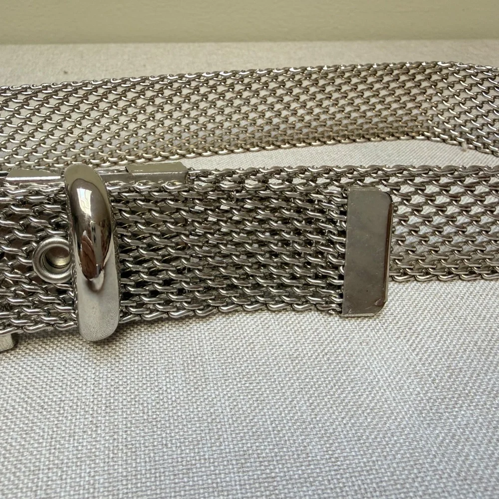 Silver Mesh Chain Belt Size Medium
